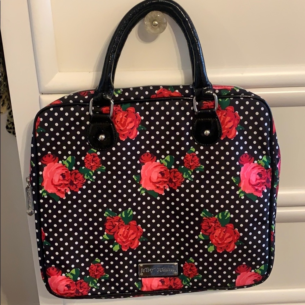 Rose Betsey Johnson laptop bag
